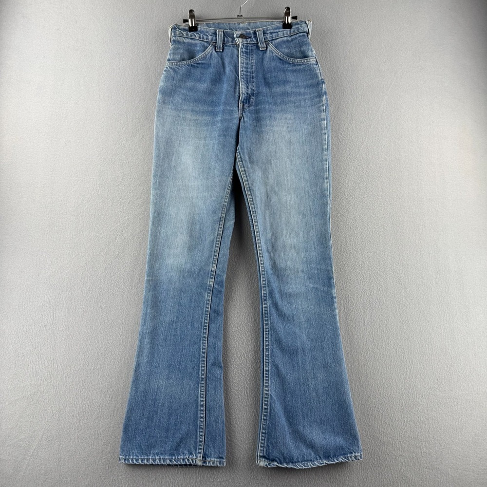 Vintage Levis Jeans Mens Fits 27x32 Blue Denim 646 Bellbottom Flare 70s USA
